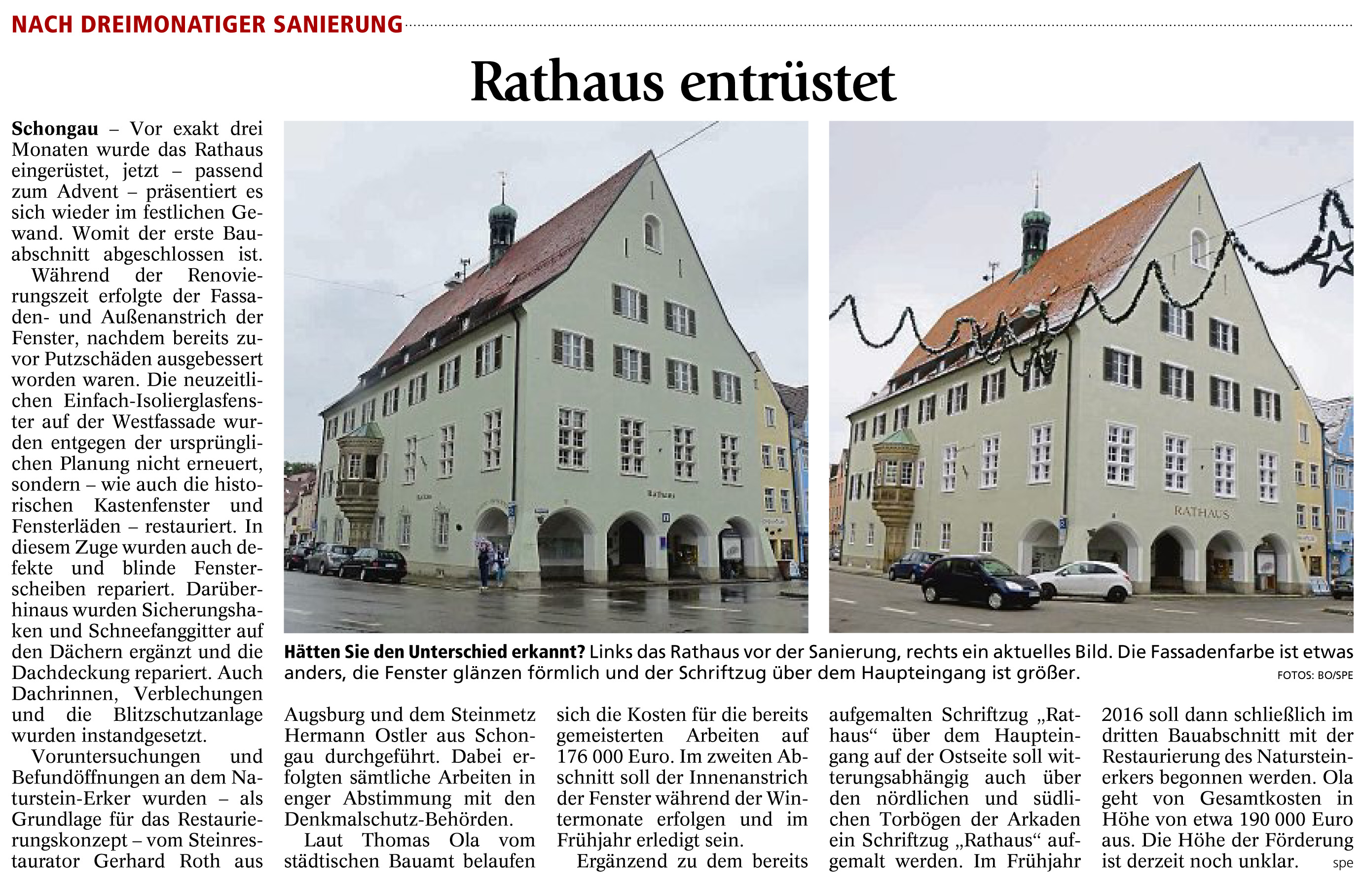 Rathaus Schongau entrüstet
